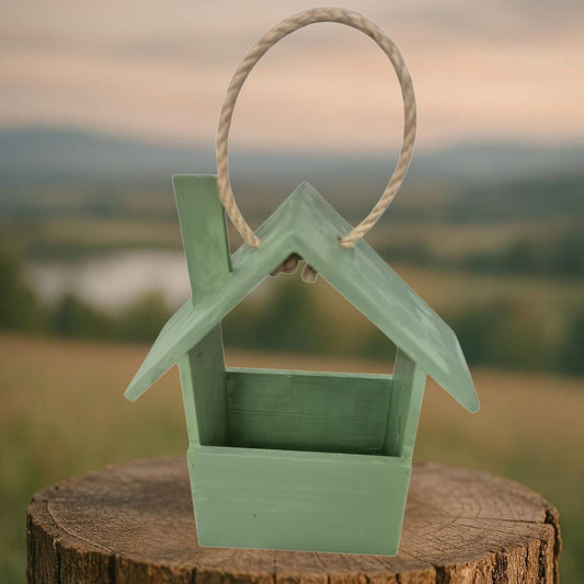 Handmade Cedar Planter Box | Rustic Bird Feeder | Hanging Wooden Garden Decor | Cedar Flower Box | Porch Plant Holder | Mother's Day Gift |