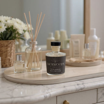 Backwoods By Candlelight Fleur Jardin Reed Diffuser | Elegant Floral Home Fragrance