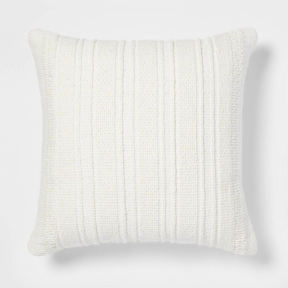 Threshold Oversized Textural Woven Throw Pillow Cream