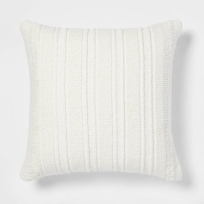 Threshold Oversized Textural Woven Throw Pillow Cream