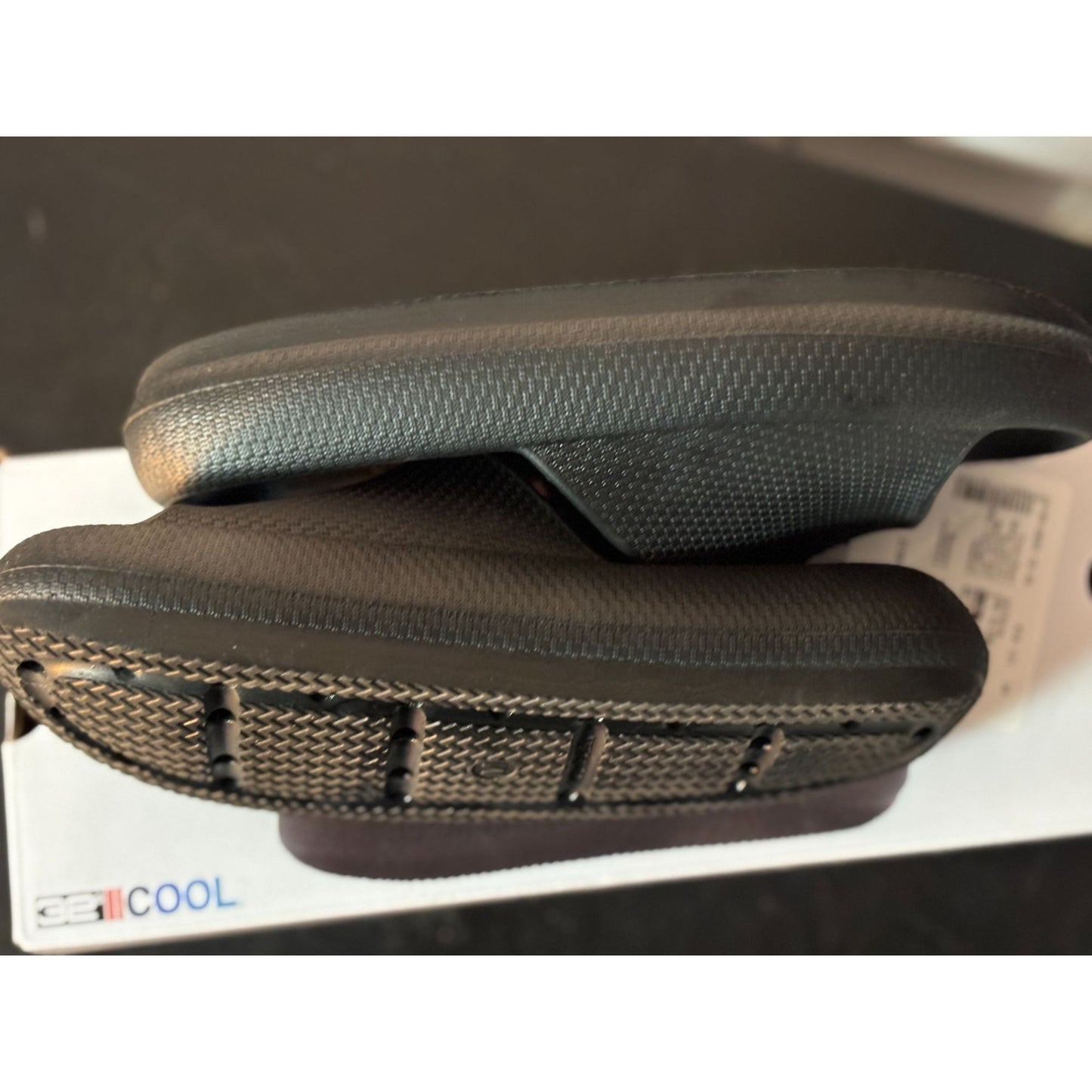 Cool Cushion Black Slide Sandals Slip-On Breathable Indoor/Outdoor Footwear