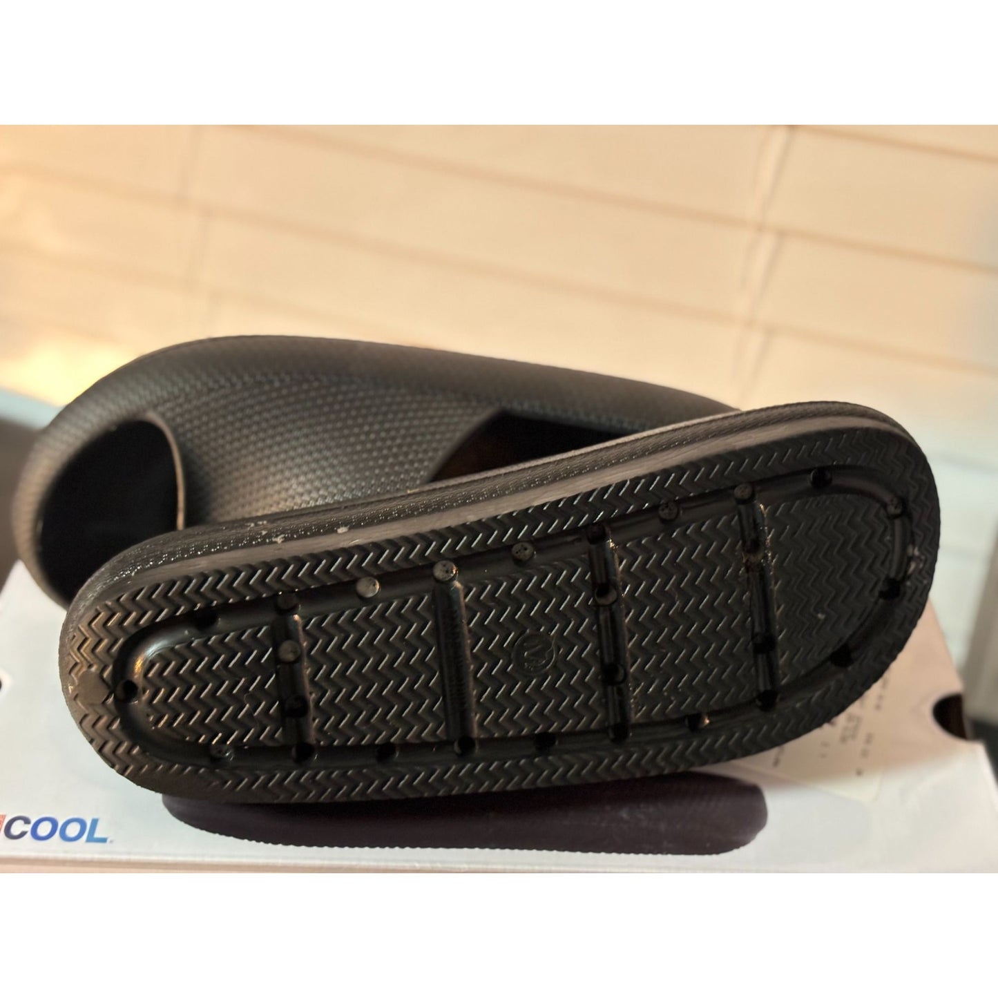 Cool Cushion Black Slide Sandals Slip-On Breathable Indoor/Outdoor Footwear