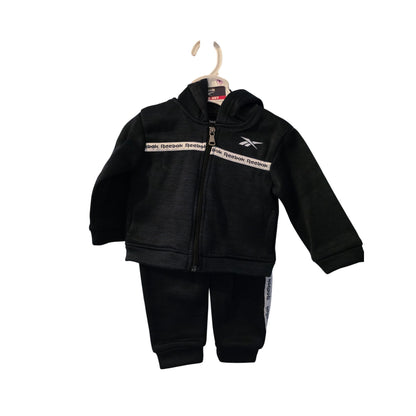 Reebok Infant 2-Piece Hoodie Jogger Set – Navy & White Logo Tracksuit