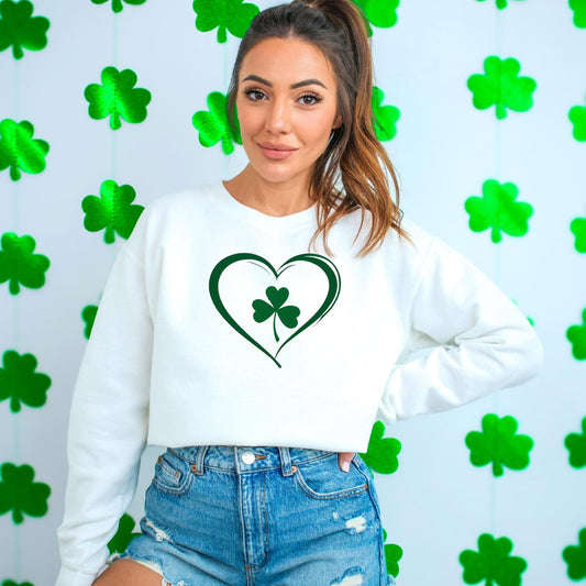 St. Patrick's Day Shamrock Sweatshirt, Celebrating Love and Luck, Cozy Gift for Friends and Family, Irish Holiday, St Paddy's Day