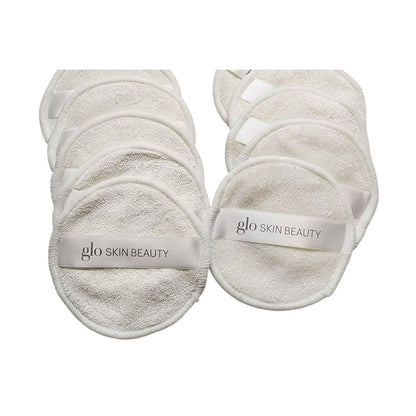 Glo Skin Beauty Reusable Cotton Facial Rounds With Storage Bag 10Pcs