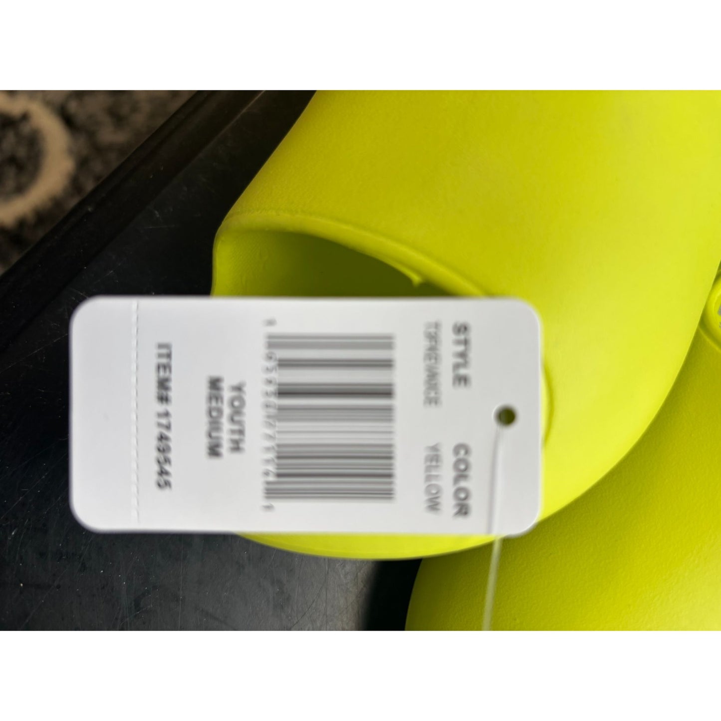 Youth Medium Yellow Slide Sandals With Velcro Strap By Be Cool