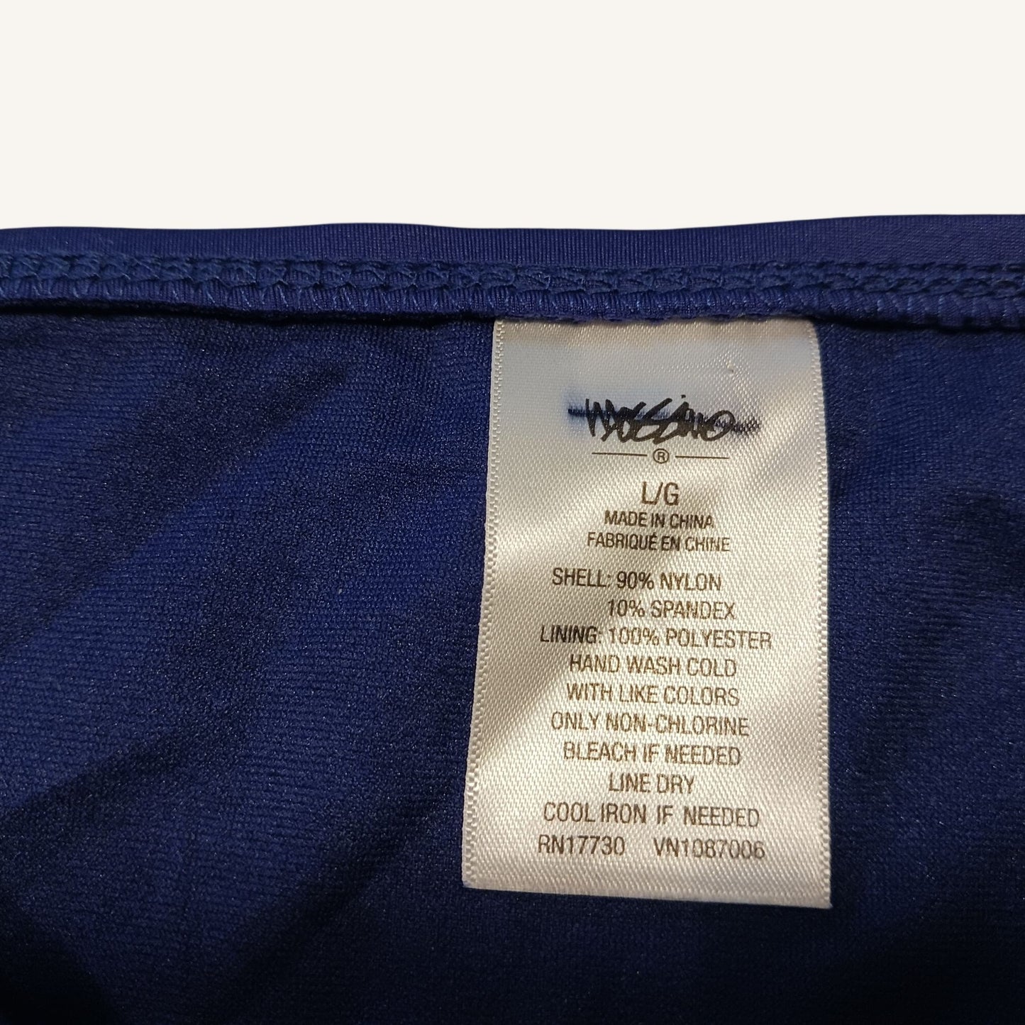 Mossimo Navy Blue Bikini Bottoms Medium 90% Nylon 10% Spandex Wrinkle-Resistant