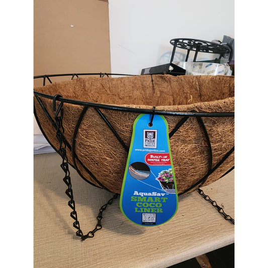 Grower Hanging Baskets with AquaSav Smart Coco Liner, 16”