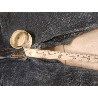 Slim Fit Denim kids Jeans Adjustable Waist Button Blue US 6-7Y.