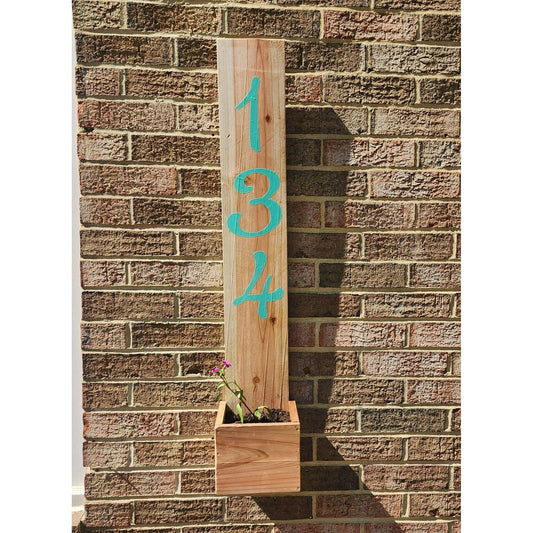 Custom Wood  Planter Box  | Rustic Welcome Door Hanger | Handmade Porch Decor | Housewarming Gift | Personalized House Number Sign