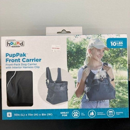 Outward Hound PupPak Front Dog Carrier – Small Gray Hands-Free Pet Carrier for Dogs Up to 10 lbs