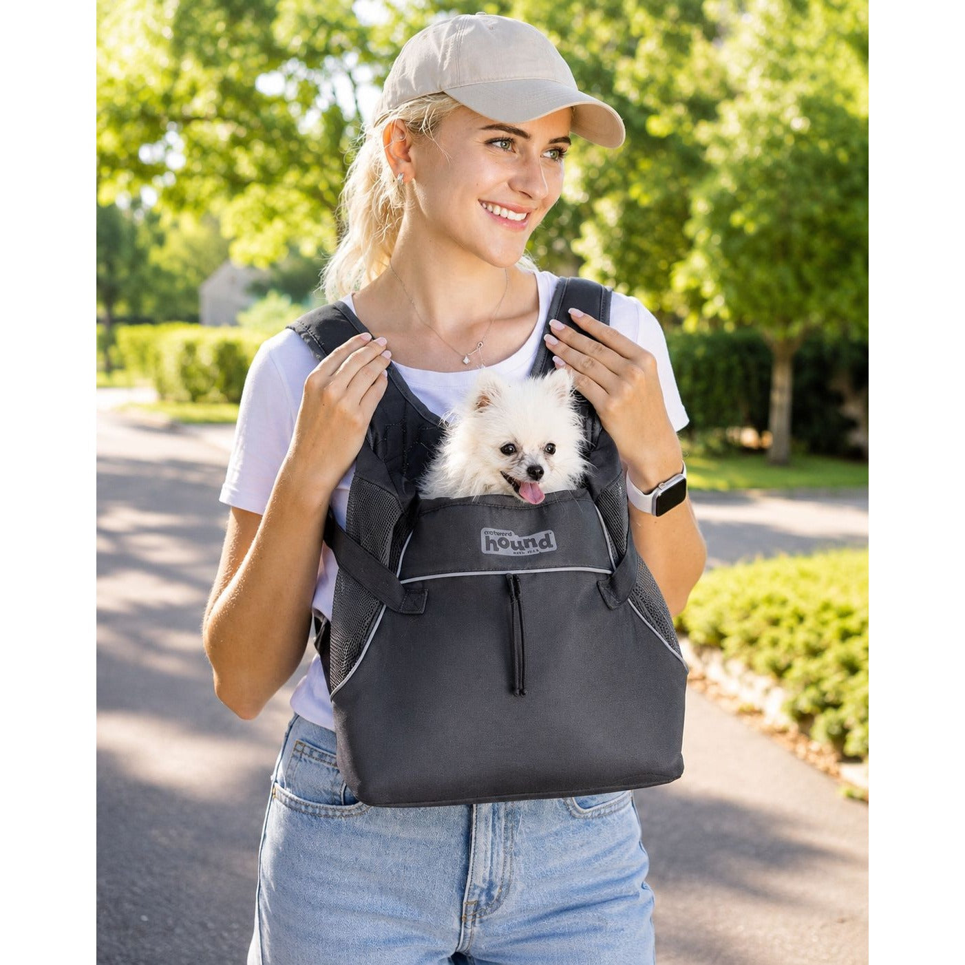 Outward Hound PupPak Front Dog Carrier – Small Gray Hands-Free Pet Carrier for Dogs Up to 10 lbs