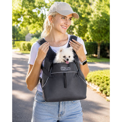 Outward Hound PupPak Front Dog Carrier – Small Gray Hands-Free Pet Carrier for Dogs Up to 10 lbs