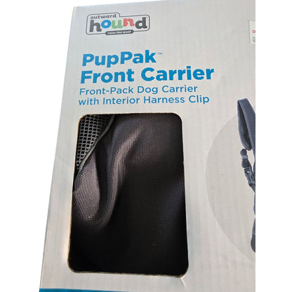 Outward Hound PupPak Front Dog Carrier – Small Gray Hands-Free Pet Carrier for Dogs Up to 10 lbs