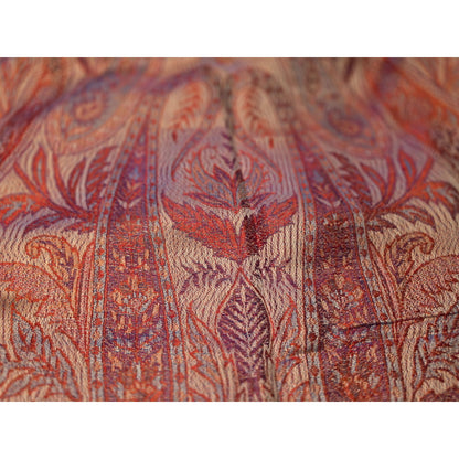 Red & Purple Paisley Pattern Woven Shawl/Scarf With Fringe