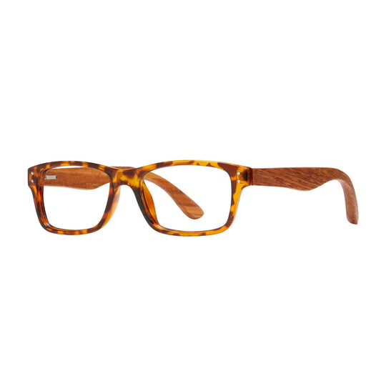 Blue Planet +1.25 Tortoise Shell & Wood Frame Eyeglasses - Lightweight Eco-Friendly Design