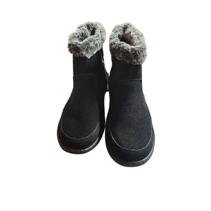 Womens Faux Fur Lined Winter Boots Size 10 Black