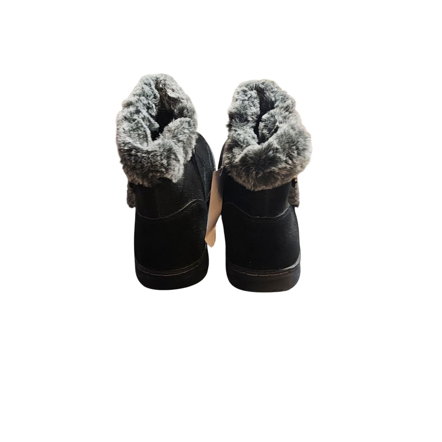 Womens Faux Fur Lined Winter Boots Size 10 Black