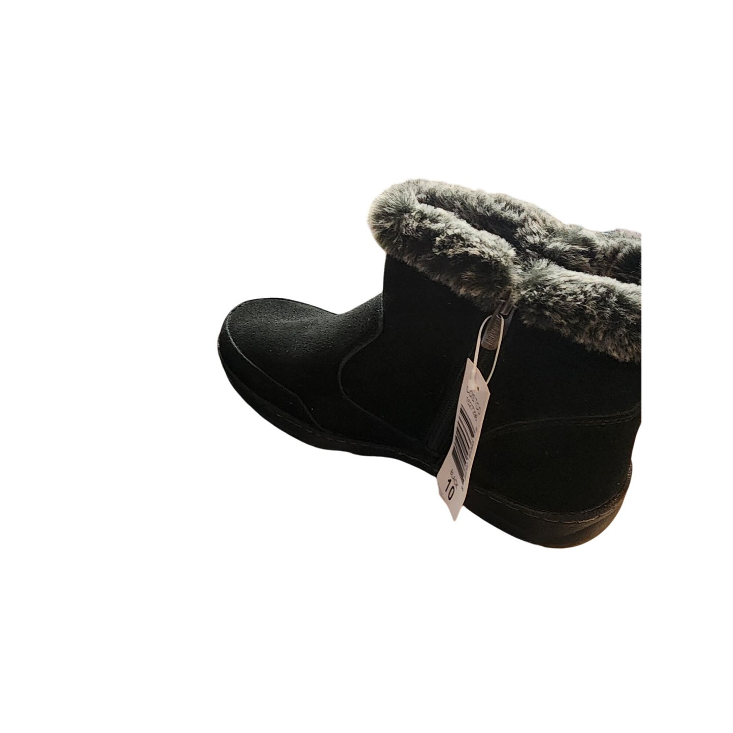 Womens Faux Fur Lined Winter Boots Size 10 Black