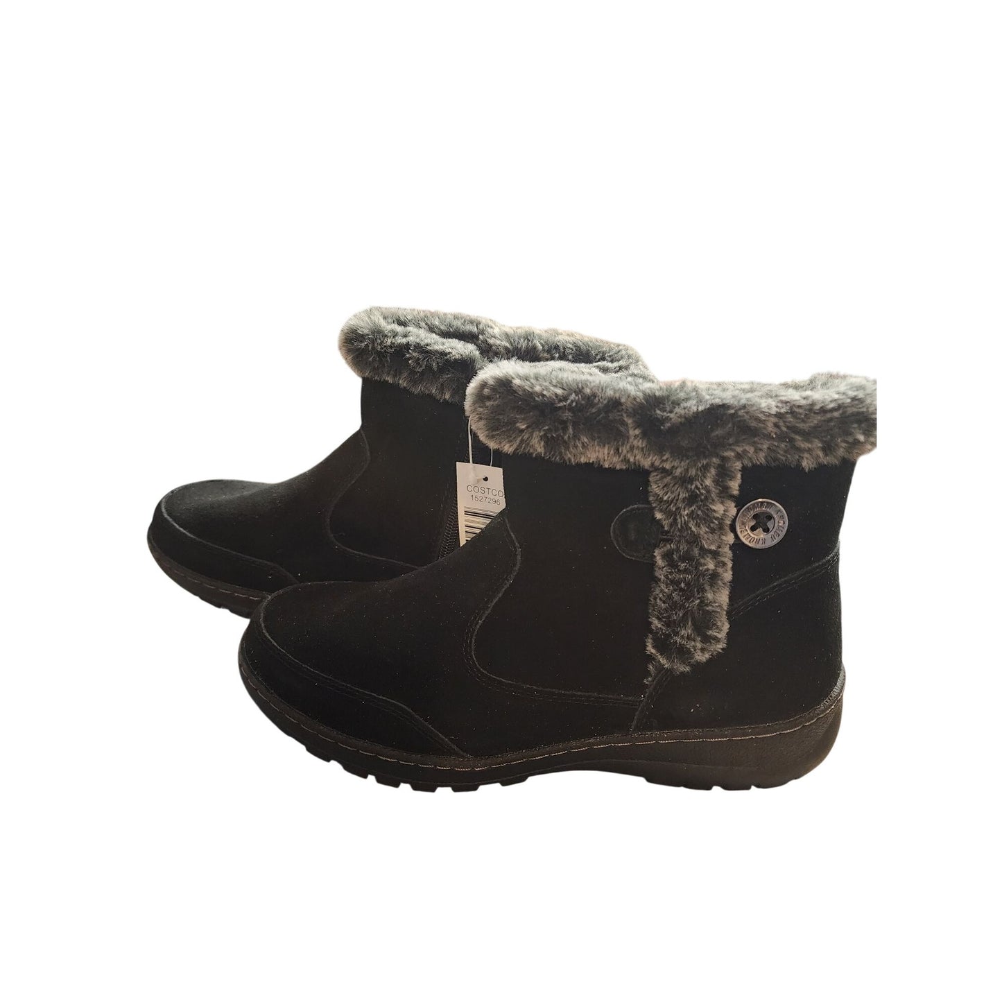 Womens Faux Fur Lined Winter Boots Size 10 Black