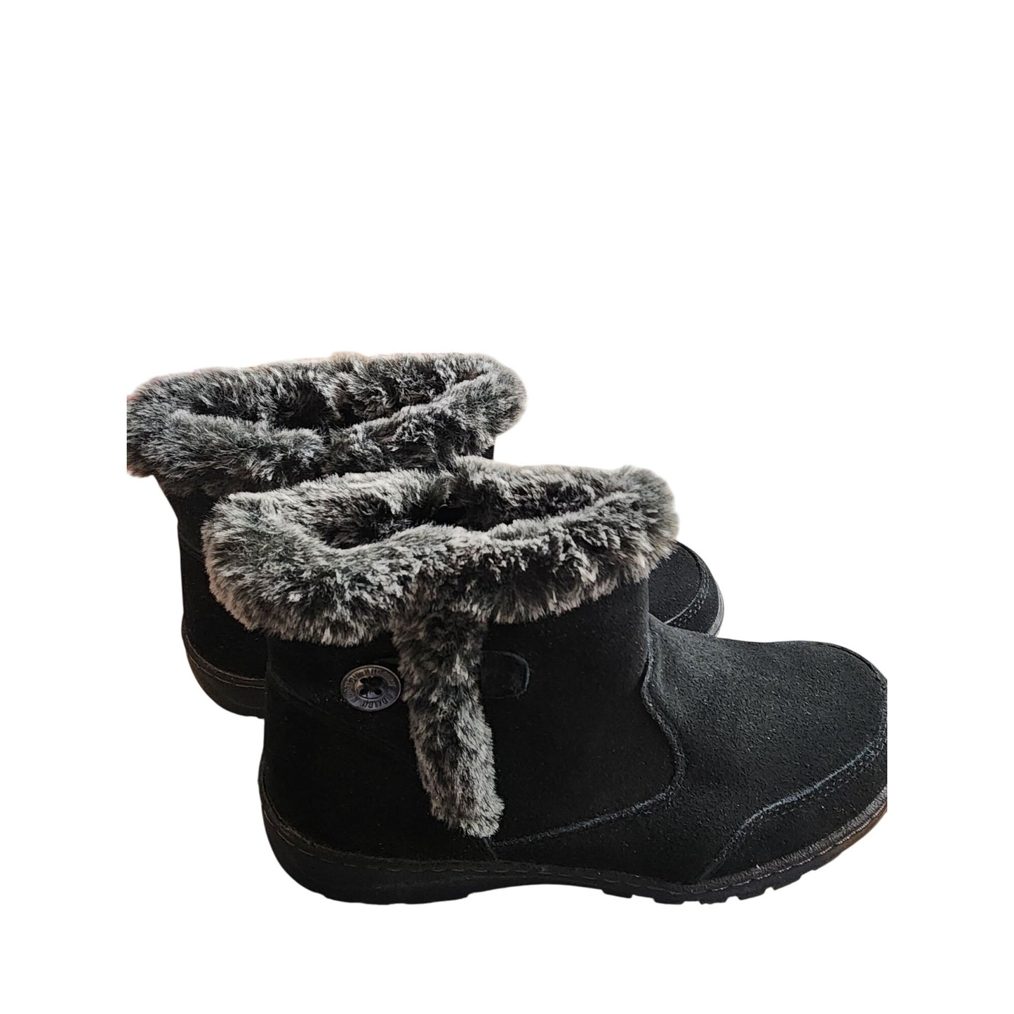 Womens Faux Fur Lined Winter Boots Size 10 Black