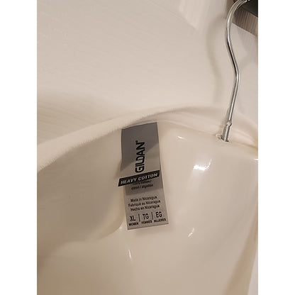 Halloween Goose-Themed XL White V-Neck T-Shirt Heavy Cotton Gildan Fall Design