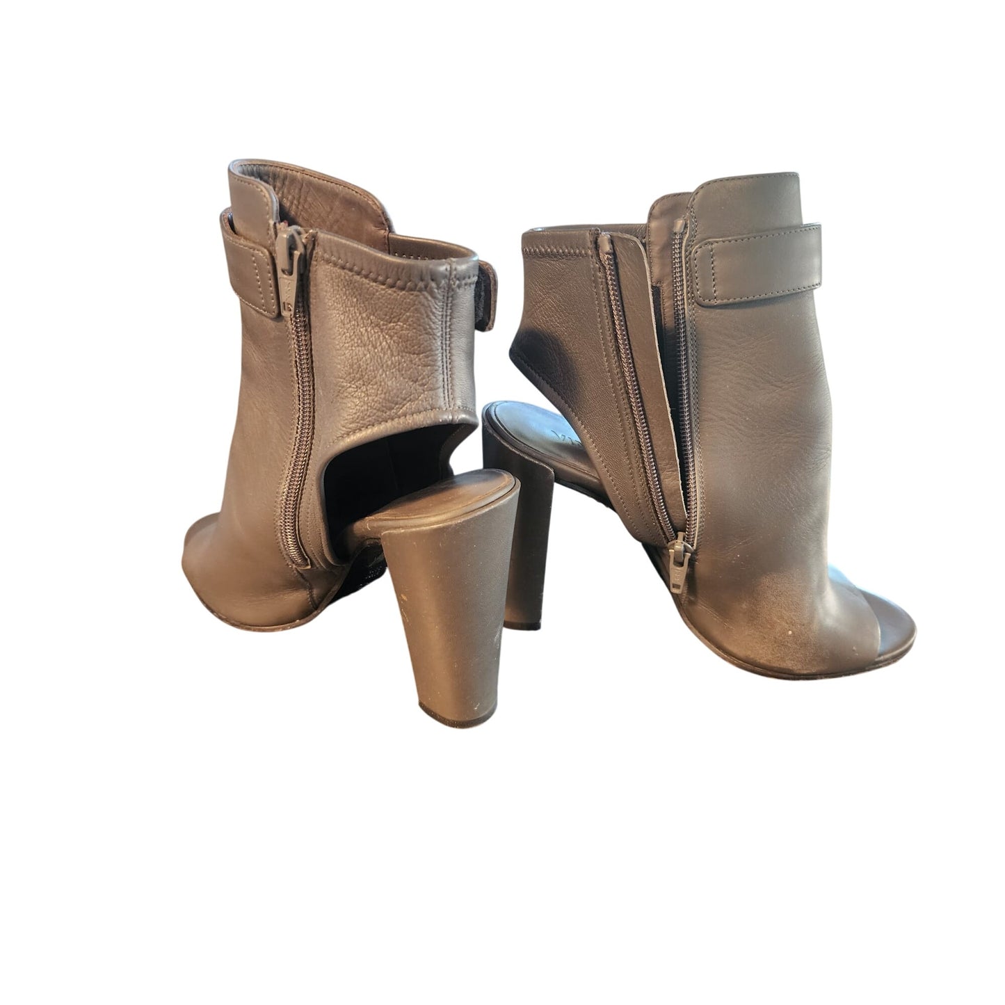 Vince Camuto Size 8.5 Pee Toe Slingback Open Heel Gray