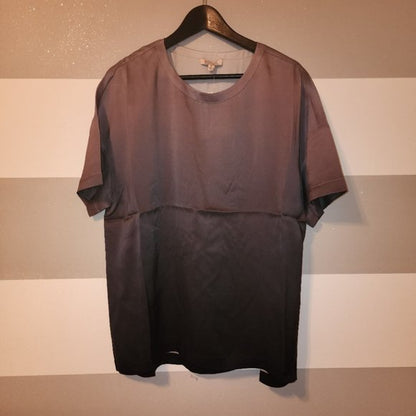 Badgley Mischka Short Sleeve Silk Blouse