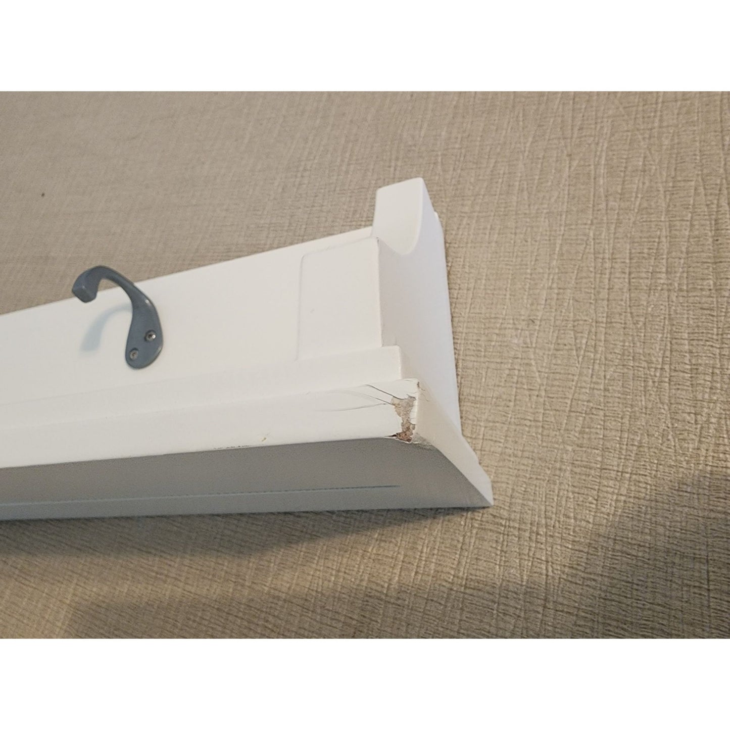 Finley Wall Shelf By Kiera Grace With 3 Hooks White Finish