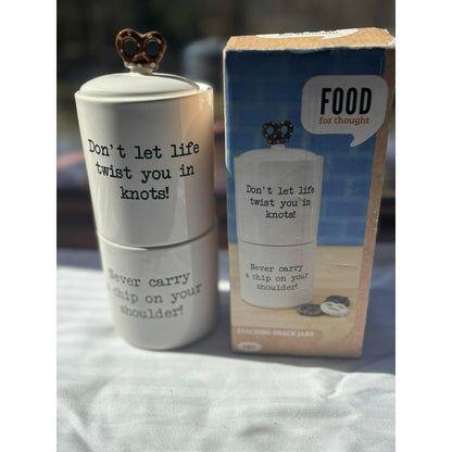Food for Thought Candy Stacking Snack Jar Boston kitchen