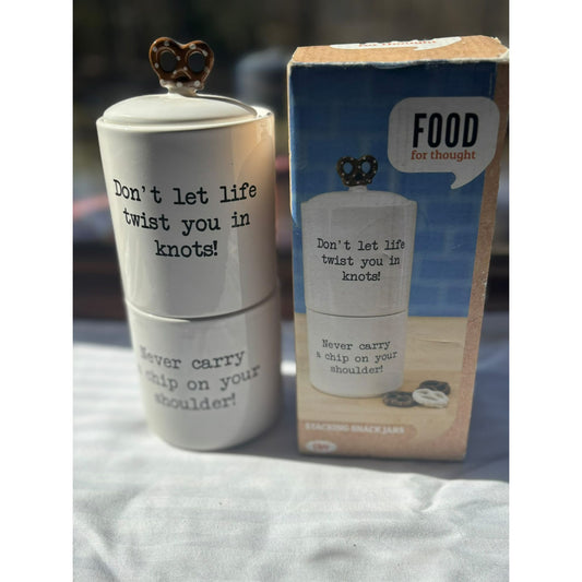 Food for Thought Candy Stacking Snack Jar Boston kitchen