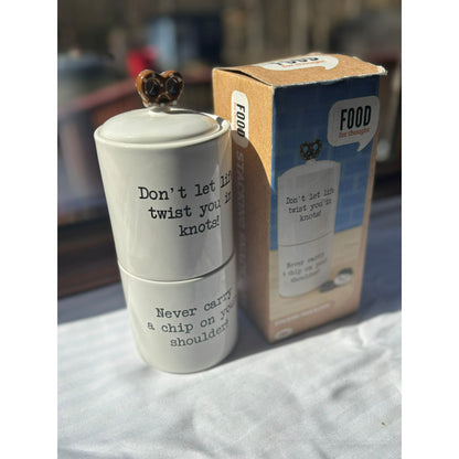 Food for Thought Candy Stacking Snack Jar Boston kitchen