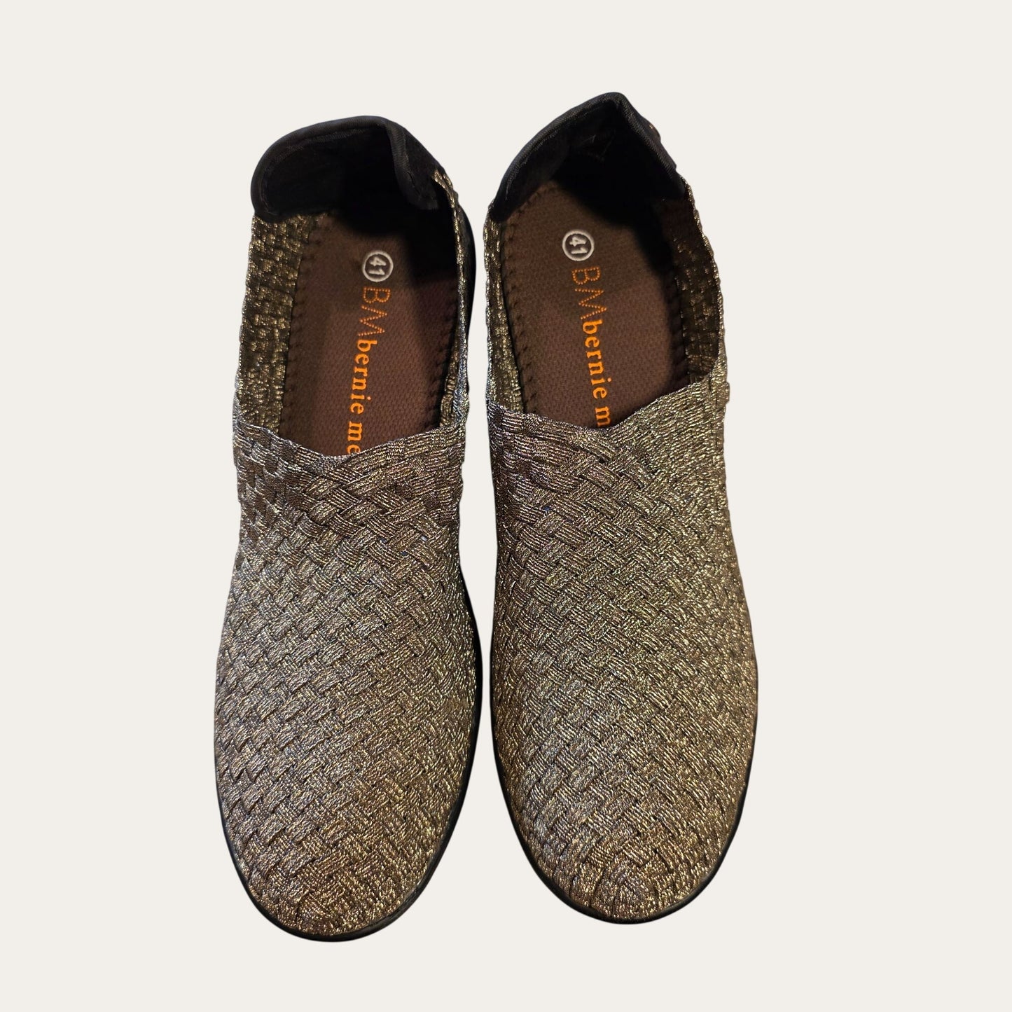 Bernie Mev Gem Bronze Women’s NIB Woven Comfort Shoes
