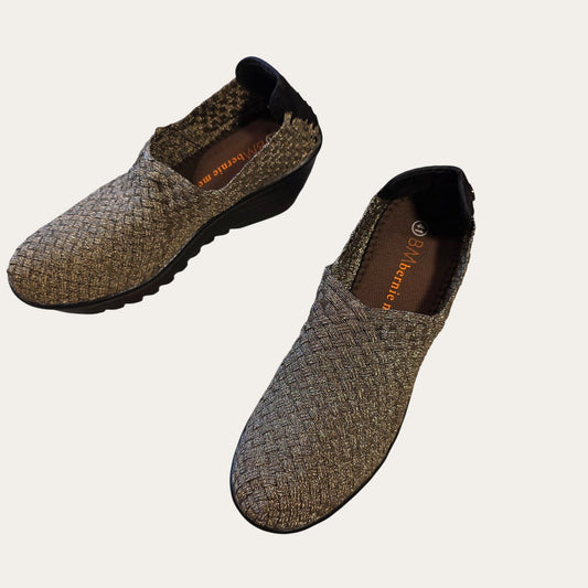 Bernie Mev Gem Bronze Women’s NIB Woven Comfort Shoes