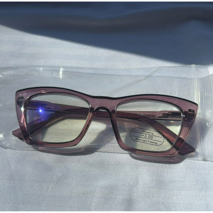 Stylish Cat-Reading Eyewear – +3.00 Magnification with Blue Light Filtering