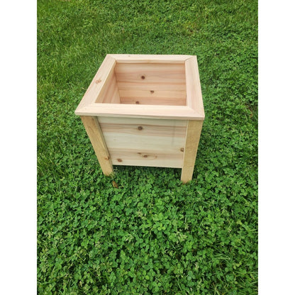 Handcrafted Cedar Wood Planter Box For Indoor/Outdoor Gardening Rustic Design Square Durable & Weather-Resistant