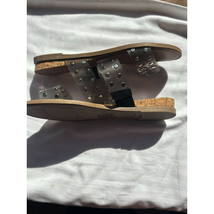 Sun + Stone Womens Clear Studded Slide Sandals