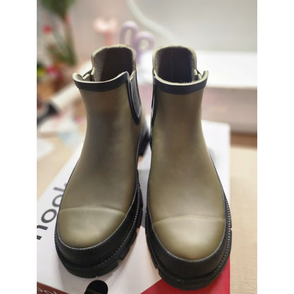 Chooka Women's Waterproof Ankle Rain Boots Olive 8