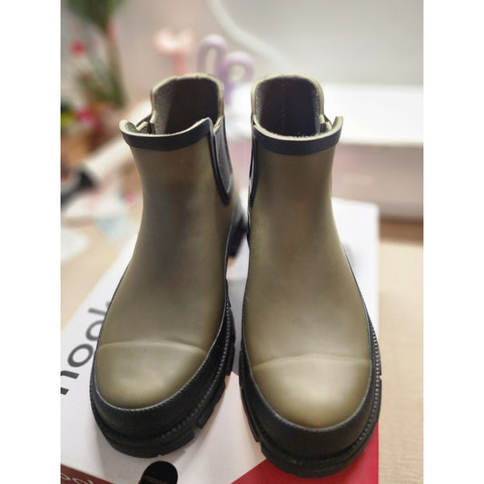 Chooka Women's Waterproof Ankle Rain Boots Olive 8