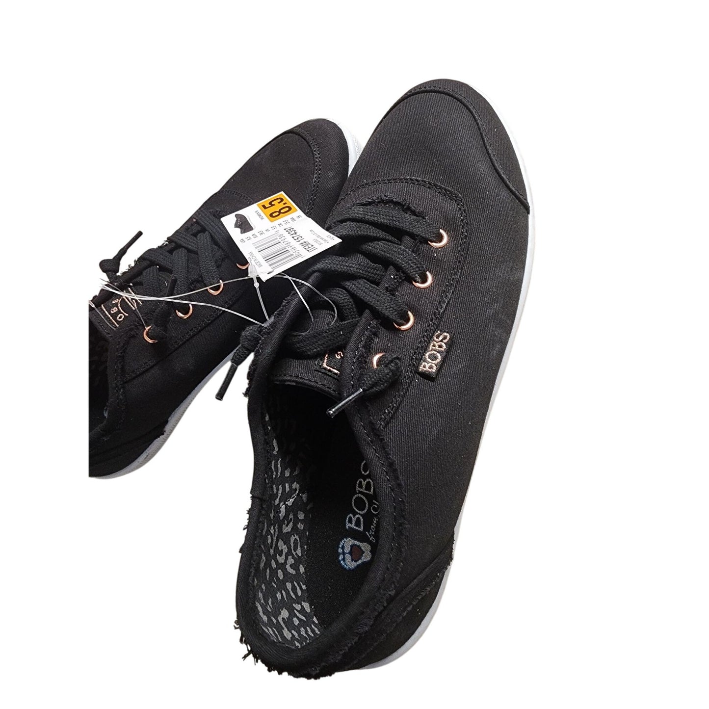 Bob's Womens Memory Foam Black Casual Sneakers Size 8.5