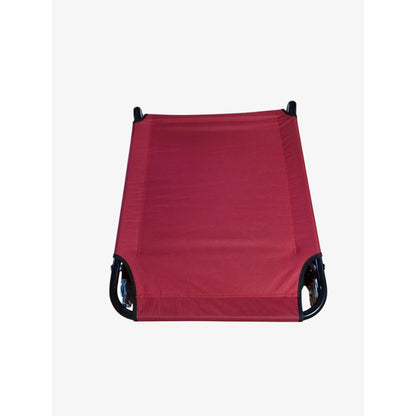 Adjustable Red Sun Lounger With Sturdy Steel Frame & Durable Fabric For Outdoor Relaxation