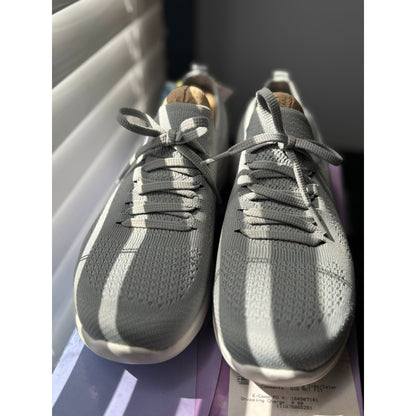 Skechers Performance Womens Go Walk Joy Gray Slip-On Athletic Sneakers