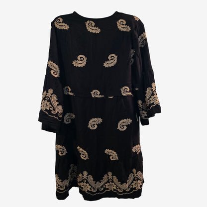 Women’s Embroidered Boho Summer Dress Flowy V-Neck Vacation Resort Wear