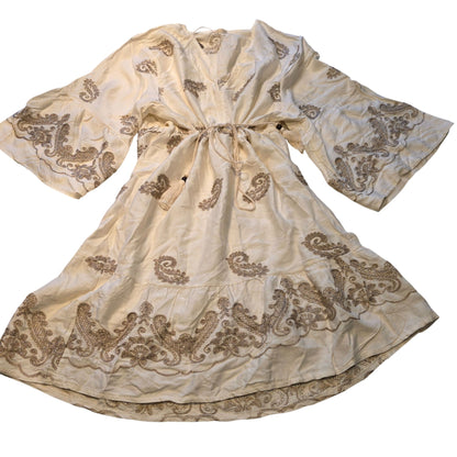 Women’s Embroidered Boho Summer Dress Flowy V-Neck Vacation Resort Wear