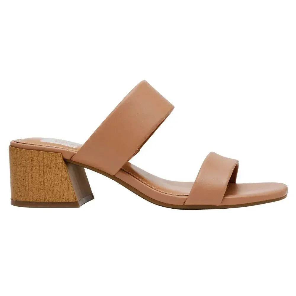 DV Dolce Vita Cafe Lextra Block Heel Sandals size 11 - Womens Open Toe Slip-On Faux Leather