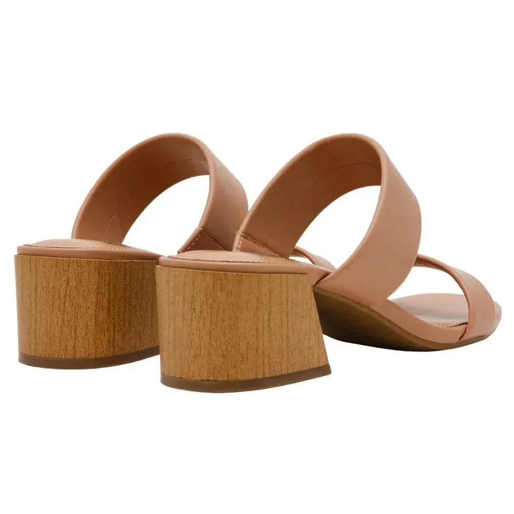 DV Dolce Vita Cafe Lextra Block Heel Sandals size 11 - Womens Open Toe Slip-On Faux Leather
