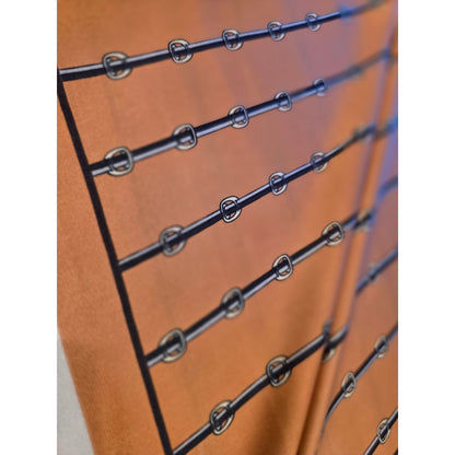Vintage Equestrian Print Scarf Orange & Beige