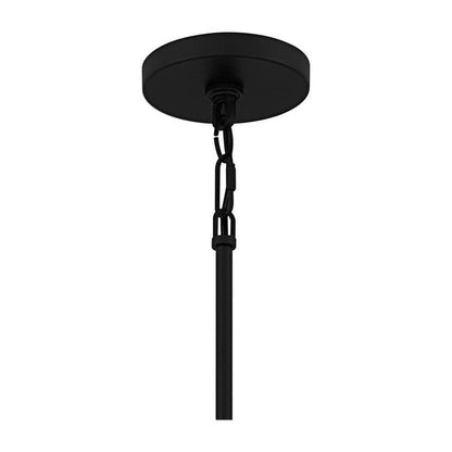 Elara 3-Light Matte Black and Brushed Nickel Pendant Lighting with Clear Textured Glass Shade
