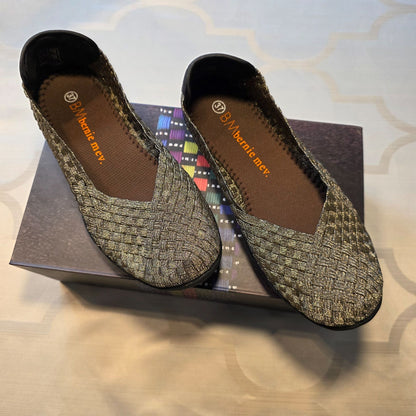 Bernie Mev Catwalk Bronze Women’s NIB Woven Comfort Shoes
