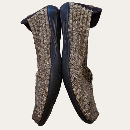 Bernie Mev Catwalk Bronze Women’s NIB Woven Comfort Shoes